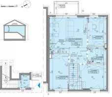 4 pokoje, mieszkanie 62,57 m², piętro 1, oferta nr 58B, Domy na Witosa - etap 2A, Radzymin, ul. Wincentego Witosa