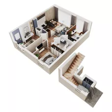 4 pokoje, mieszkanie 62,57 m², piętro 1, oferta nr 62B, Domy na Witosa - etap 2B, Radzymin, ul. Wincentego Witosa