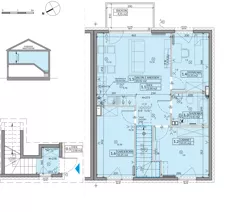 4 pokoje, mieszkanie 62,57 m², piętro 1, oferta nr 64B, Domy na Witosa - etap 2B, Radzymin, ul. Wincentego Witosa