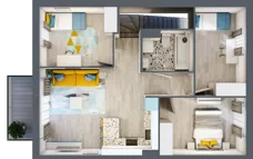 4 pokoje, mieszkanie 64,03 m², piętro 1, oferta nr 44B, Domy na Witosa, Radzymin, ul. Wincentego Witosa
