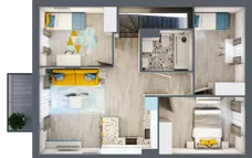 4 pokoje, mieszkanie 64,03 m², piętro 1, oferta nr 48B, Domy na Witosa, Radzymin, ul. Wincentego Witosa