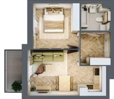 2 pokoje, mieszkanie 36,78 m², piętro 3, oferta nr F1/P3/6, Osiedle Jodłowa etap III, Oława, ul. Jodłowa 46