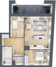 3 pokoje, mieszkanie 55,74 m², piętro 1, oferta nr 28, Przemysłowa 10, Lublin, Stare Miasto, Stare Miasto, ul. Przemysłowa 10