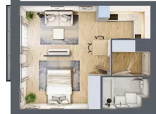 1 pokój, mieszkanie 33,94 m², piętro 2, oferta nr 45, Przemysłowa 10, Lublin, Stare Miasto, Stare Miasto, ul. Przemysłowa 10
