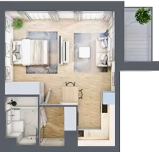 1 pokój, mieszkanie 35,13 m², piętro 3, oferta nr 70, Przemysłowa 10, Lublin, Stare Miasto, Stare Miasto, ul. Przemysłowa 10