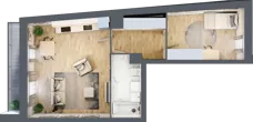2 pokoje, mieszkanie 47,91 m², piętro 2, oferta nr 8, Biernackiego 17, Lublin, Śródmieście, ul. Biernackiego