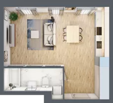 1 pokój, mieszkanie 36,06 m², parter, oferta nr LM.21, Osiedle Centrum Park, Legnica, ul. Mickiewicza 44/45