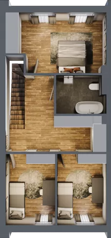 Dom 108,40 m², oferta nr 7D, Domy na Pszennej, Łódź, Polesie, Stare Polesie, ul Pszenna 7