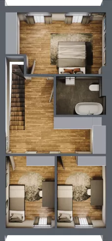 Dom 106,40 m², oferta nr 7F, Domy na Pszennej, Łódź, Polesie, Stare Polesie, ul Pszenna 7