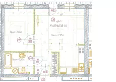 2 pokoje, apartament inwestycyjny 44,86 m², piętro 3, oferta nr 59, Perła Mórz, Sianożęty, ul. Lotnicza 1