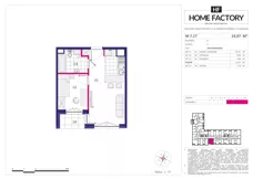 2 pokoje, mieszkanie 33,07 m², piętro 7, oferta nr M 7.17, Home Factory etap III, Warszawa, Praga Północ, Pelcowizna, ul. Kotsisa