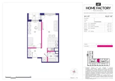 2 pokoje, mieszkanie 45,07 m², piętro 1, oferta nr M 1.07, Home Factory etap III, Warszawa, Praga Północ, Pelcowizna, ul. Kotsisa