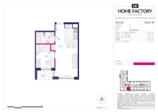 2 pokoje, mieszkanie 35,35 m², piętro 4, oferta nr M 4.18, Home Factory etap III, Warszawa, Praga Północ, Pelcowizna, ul. Kotsisa