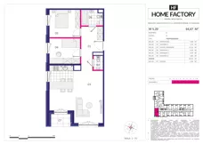 3 pokoje, mieszkanie 64,67 m², piętro 5, oferta nr M 5.20, Home Factory etap III, Warszawa, Praga Północ, Pelcowizna, ul. Kotsisa