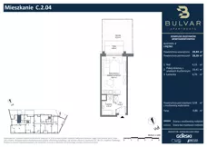1 pokój, apartament 28,26 m², piętro 1, oferta nr C.2.04, Bulvar Apartments, Gdańsk, Przymorze, ul. Czarny Dwór