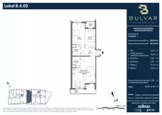 3 pokoje, apartament 101,52 m², piętro 3, oferta nr B.4.03, Bulvar Apartments, Gdańsk, Przymorze, ul. Czarny Dwór