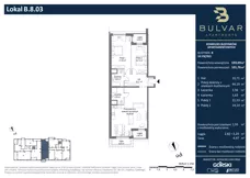 3 pokoje, apartament 101,76 m², piętro 7, oferta nr B.8.03, Bulvar Apartments, Gdańsk, Przymorze, ul. Czarny Dwór