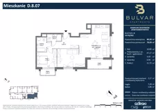 3 pokoje, apartament 78,09 m², piętro 7, oferta nr D.8.07, Bulvar Apartments, Gdańsk, Przymorze, ul. Czarny Dwór
