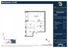 3 pokoje, apartament 67,26 m², piętro 3, oferta nr E.4.02, Bulvar Apartments, Gdańsk, Przymorze, ul. Czarny Dwór