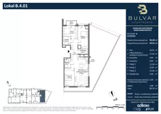 4 pokoje, apartament 96,43 m², piętro 3, oferta nr B.4.01, Bulvar Apartments, Gdańsk, Przymorze, ul. Czarny Dwór