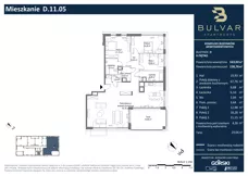 4 pokoje, apartament 158,76 m², piętro 10, oferta nr D.11.05, Bulvar Apartments, Gdańsk, Przymorze, ul. Czarny Dwór