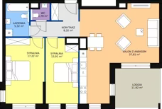 3 pokoje, apartament 87,03 m², piętro 1, oferta nr G.2.16, Bulvar Apartments, Gdańsk, Przymorze, ul. Czarny Dwór