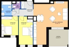 3 pokoje, apartament 81,79 m², piętro 7, oferta nr G.8.64, Bulvar Apartments, Gdańsk, Przymorze, ul. Czarny Dwór