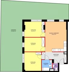 4 pokoje, apartament inwestycyjny 95,49 m², parter, oferta nr MU.0.5, Marimonte, Warszawa, Bielany, Marymont-Kaskada, ul. Marymoncka 4