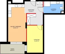 2 pokoje, apartament inwestycyjny 52,89 m², piętro 1, oferta nr MU.1.31, Marimonte, Warszawa, Bielany, Marymont-Kaskada, ul. Marymoncka 4