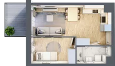 2 pokoje, mieszkanie 33,65 m², piętro 2, oferta nr MA069, ale!KEN, Warszawa, Ursynów, Ursynów Centrum, ul. Indiry Gandhi 7