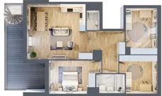4 pokoje, mieszkanie 88,99 m², piętro 6, oferta nr MA086, ale!KEN, Warszawa, Ursynów, Ursynów Centrum, ul. Indiry Gandhi 7