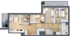 4 pokoje, mieszkanie 79,63 m², piętro 6, oferta nr MA032, ale!KEN, Warszawa, Ursynów, Ursynów Centrum, ul. Indiry Gandhi 7