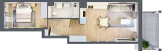 2 pokoje, mieszkanie 45,19 m², piętro 1, oferta nr A1/11, Orzechowa 2, Warszawa, Włochy, Okęcie, ul. Orzechowa 1