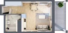1 pokój, mieszkanie 30,13 m², piętro 1, oferta nr A1/13, Orzechowa 2, Warszawa, Włochy, Okęcie, ul. Orzechowa 1