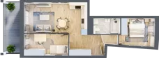3 pokoje, mieszkanie 51,96 m², piętro 5, oferta nr A5/08, Orzechowa 2, Warszawa, Włochy, Okęcie, ul. Orzechowa 1