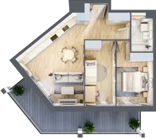 3 pokoje, mieszkanie 57,55 m², piętro 1, oferta nr A1/10, Orzechowa 2, Warszawa, Włochy, Okęcie, ul. Orzechowa 1