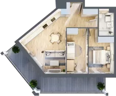 3 pokoje, mieszkanie 57,55 m², piętro 2, oferta nr A2/10, Orzechowa 2, Warszawa, Włochy, Okęcie, ul. Orzechowa 1