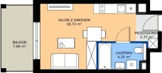 1 pokój, mieszkanie 25,45 m², piętro 3, oferta nr A3/03, Orzechowa 2, Warszawa, Włochy, Okęcie, ul. Orzechowa 1