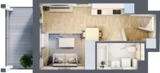 1 pokój, mieszkanie 25,45 m², piętro 1, oferta nr A1/03, Orzechowa 2, Warszawa, Włochy, Okęcie, ul. Orzechowa 1