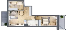 3 pokoje, mieszkanie 60,41 m², piętro 2, oferta nr A2/12, Orzechowa 2, Warszawa, Włochy, Okęcie, ul. Orzechowa 1