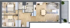 3 pokoje, mieszkanie 66,19 m², piętro 1, oferta nr A1/15, Orzechowa 2, Warszawa, Włochy, Okęcie, ul. Orzechowa 1
