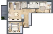 3 pokoje, mieszkanie 59,29 m², piętro 2, oferta nr B2/08, Orzechowa 2, Warszawa, Włochy, Okęcie, ul. Orzechowa 1