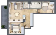 3 pokoje, mieszkanie 59,29 m², piętro 1, oferta nr B1/08, Orzechowa 2, Warszawa, Włochy, Okęcie, ul. Orzechowa 1