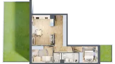 3 pokoje, mieszkanie 62,09 m², parter, oferta nr B0/05, Orzechowa 2, Warszawa, Włochy, Okęcie, ul. Orzechowa 1