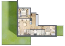 3 pokoje, mieszkanie 59,29 m², parter, oferta nr B0/01, Orzechowa 2, Warszawa, Włochy, Okęcie, ul. Orzechowa 1