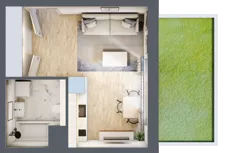 1 pokój, mieszkanie 26,18 m², parter, oferta nr B0/06, Orzechowa 2, Warszawa, Włochy, Okęcie, ul. Orzechowa 1