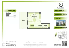 2 pokoje, mieszkanie 40,92 m², piętro 1, oferta nr 01.M.19, Dom Architekta , Łódź, Śródmieście, Śródmieście, ul. Wierzbowa 28