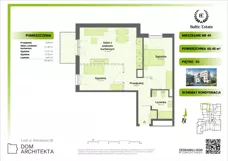 3 pokoje, mieszkanie 60,40 m², piętro 3, oferta nr 03.M.49, Dom Architekta , Łódź, Śródmieście, Śródmieście, ul. Wierzbowa 28