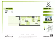 1 pokój, mieszkanie 26,11 m², parter, oferta nr 00.M.01, Dom Architekta , Łódź, Śródmieście, Śródmieście, ul. Wierzbowa 28