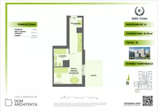 1 pokój, mieszkanie 26,20 m², parter, oferta nr 00.M.14, Dom Architekta , Łódź, Śródmieście, Śródmieście, ul. Wierzbowa 28